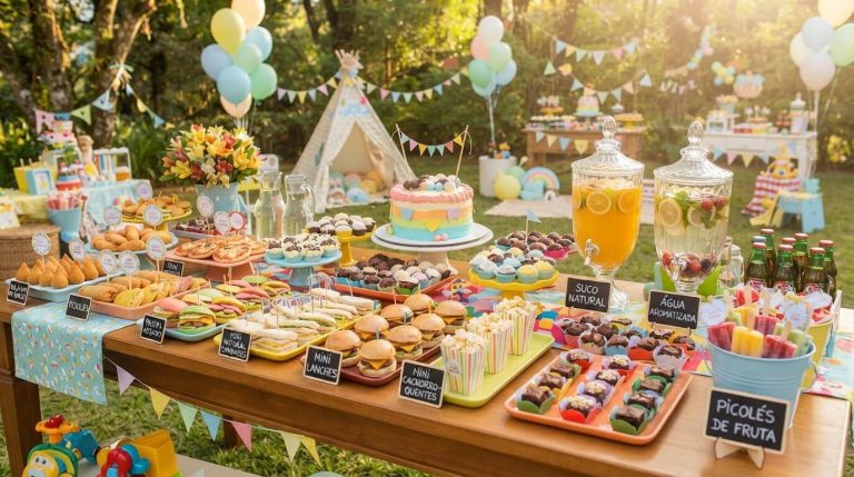 O que Servir em Festa Infantil à Tarde